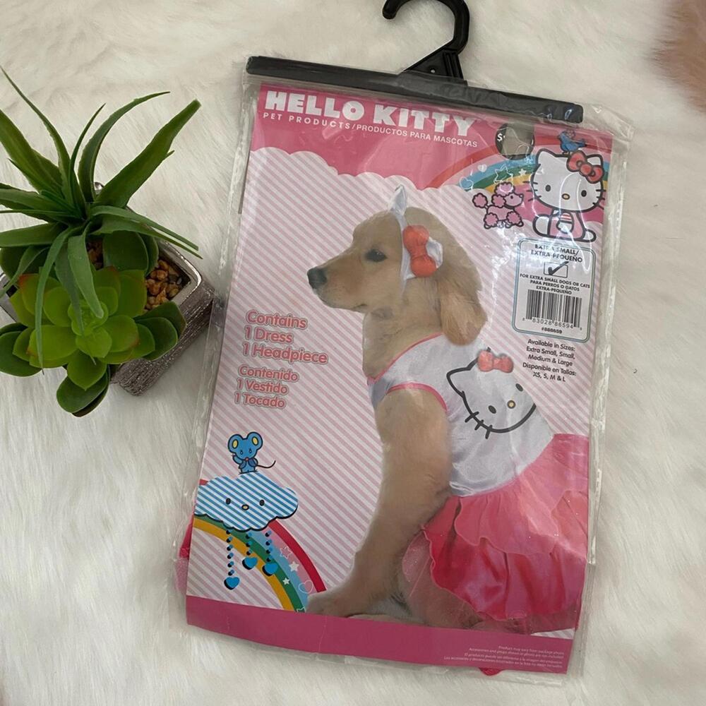 Hello Kitty Dog Dress and Headpiece Set